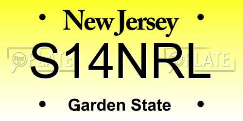 S14NRL New Jersey License Plate