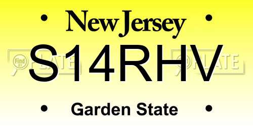 S14RHV New Jersey License Plate