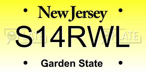 S14RWL New Jersey License Plate