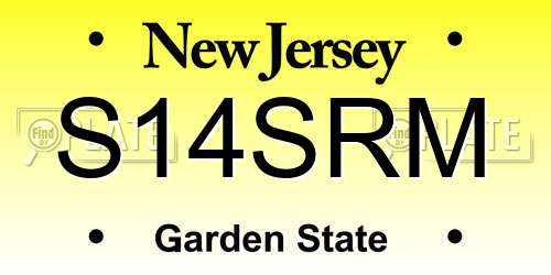 S14SRM New Jersey License Plate