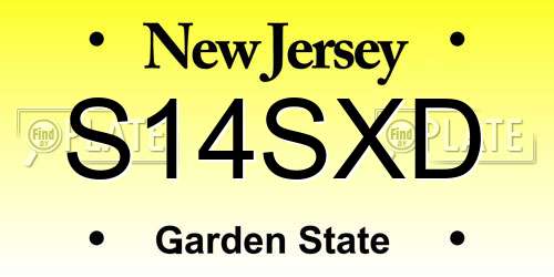 S14SXD New Jersey License Plate