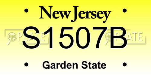 S1507B New Jersey License Plate