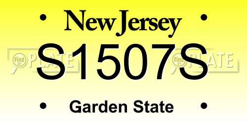 S1507S New Jersey License Plate