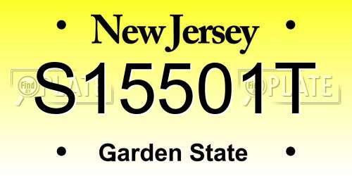 S15501T New Jersey License Plate