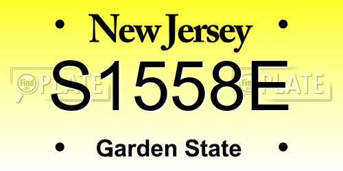 S1558E New Jersey License Plate