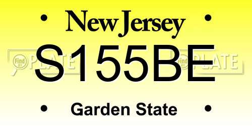 S155BE New Jersey License Plate