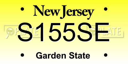 S155SE New Jersey License Plate