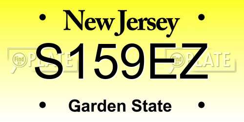S159EZ New Jersey License Plate