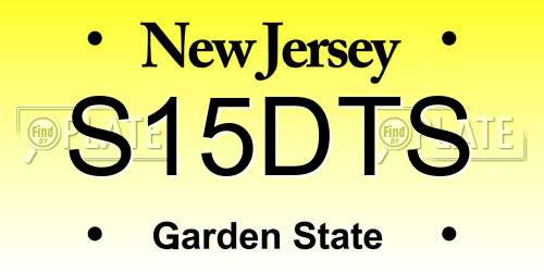 S15DTS New Jersey License Plate