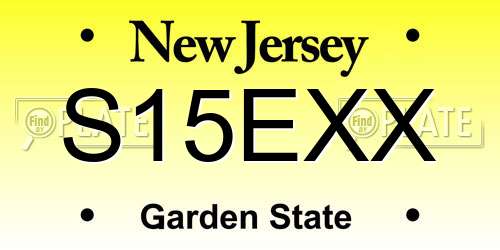 S15EXX New Jersey License Plate