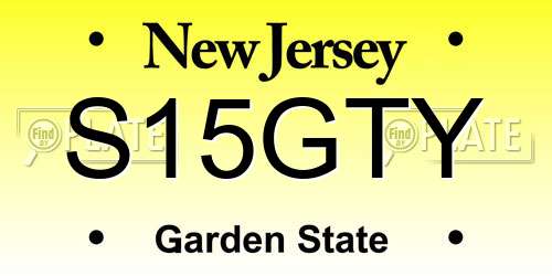 S15GTY New Jersey License Plate