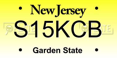 S15KCB New Jersey License Plate