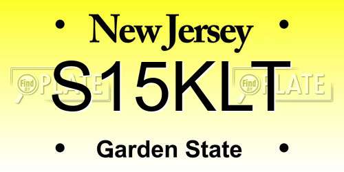 S15KLT New Jersey License Plate