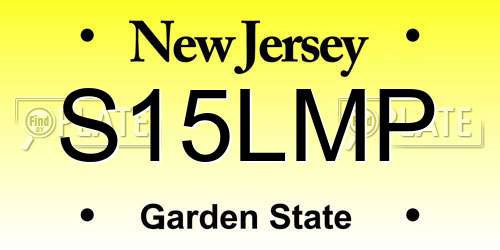 S15LMP New Jersey License Plate