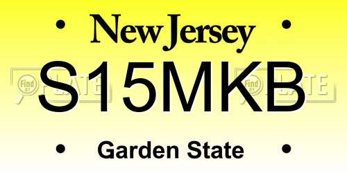 S15MKB New Jersey License Plate
