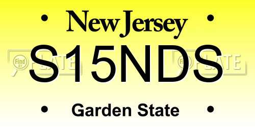 S15NDS New Jersey License Plate