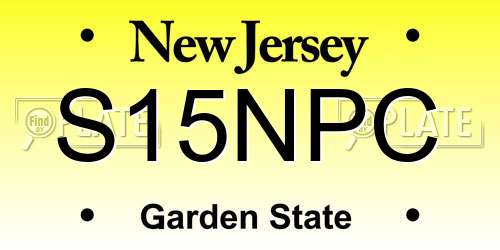 S15NPC New Jersey License Plate