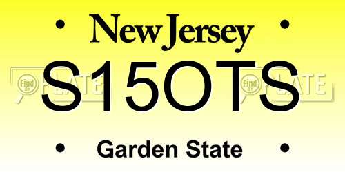 S15OTS New Jersey License Plate