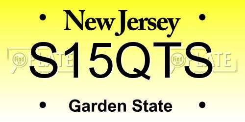 S15QTS New Jersey License Plate