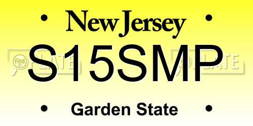 S15SMP New Jersey License Plate