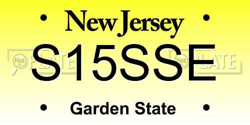 S15SSE New Jersey License Plate