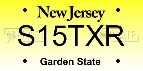 S15TXR New Jersey License Plate