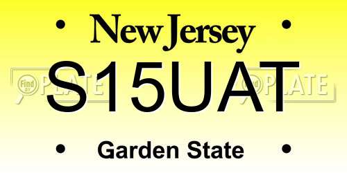 S15UAT New Jersey License Plate