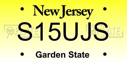 S15UJS New Jersey License Plate