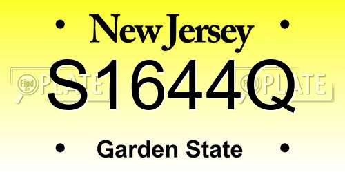 S1644Q New Jersey License Plate