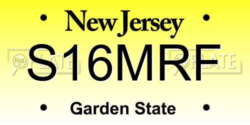 S16MRF New Jersey License Plate