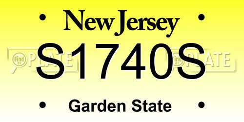 S1740S New Jersey License Plate