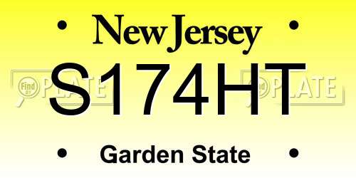 S174HT New Jersey License Plate