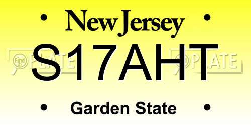 S17AHT New Jersey License Plate