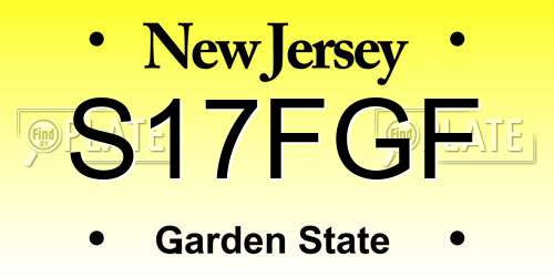 S17FGF New Jersey License Plate