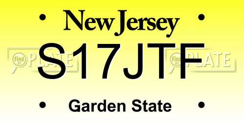 S17JTF New Jersey License Plate