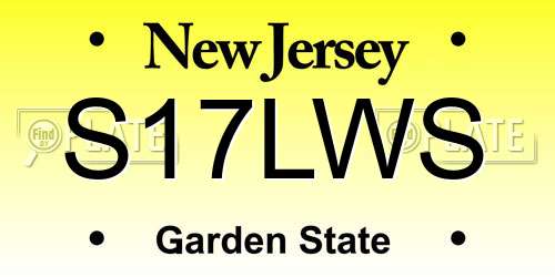 S17LWS New Jersey License Plate