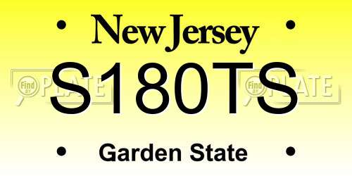 S180TS New Jersey License Plate