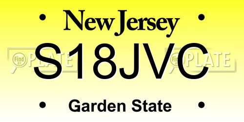 S18JVC New Jersey License Plate