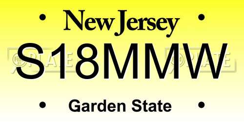 S18MMW New Jersey License Plate
