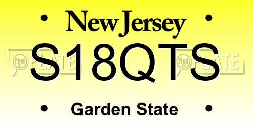 S18QTS New Jersey License Plate