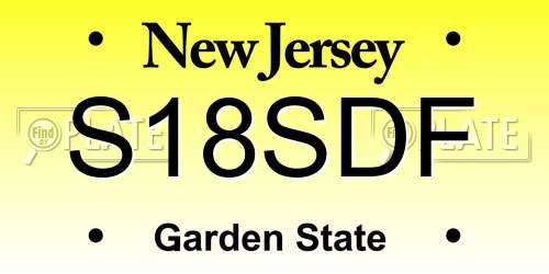 S18SDF New Jersey License Plate