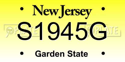 S1945G New Jersey License Plate