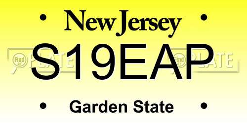 S19EAP New Jersey License Plate