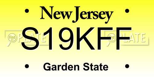 S19KFF New Jersey License Plate