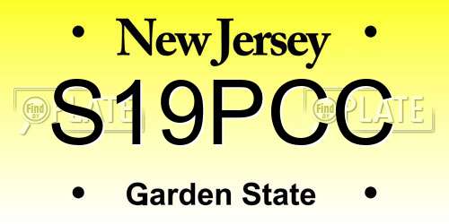 S19PCC New Jersey License Plate