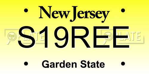 S19REE New Jersey License Plate