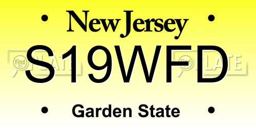 S19WFD New Jersey License Plate