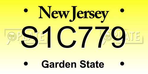 S1C779 New Jersey License Plate