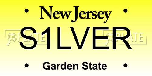 S1LVER New Jersey License Plate