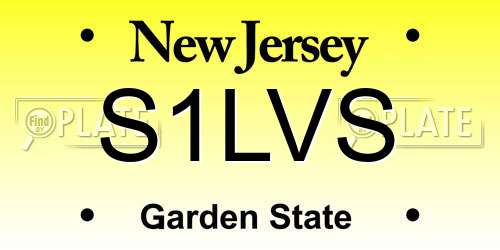 S1LVS New Jersey License Plate